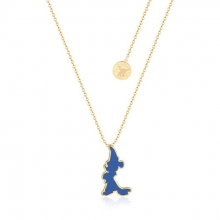 COLGANTE DISNEY FANTASIA MICKEY SILUETA AZUL BAO DE ORO