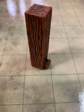 Pieza Warlock Columna alta de madera 1x1