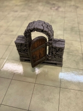 Pieza Warlock Puerta de dungeon (con lateral bajo) 2x1