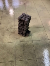 Pieza Warlock Columna baja de piedra 1x1