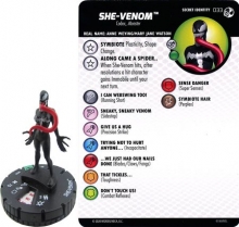 Marvel HeroClix Spider-Man and Venom Absolute Carnage: 033 She-Venom